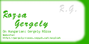 rozsa gergely business card